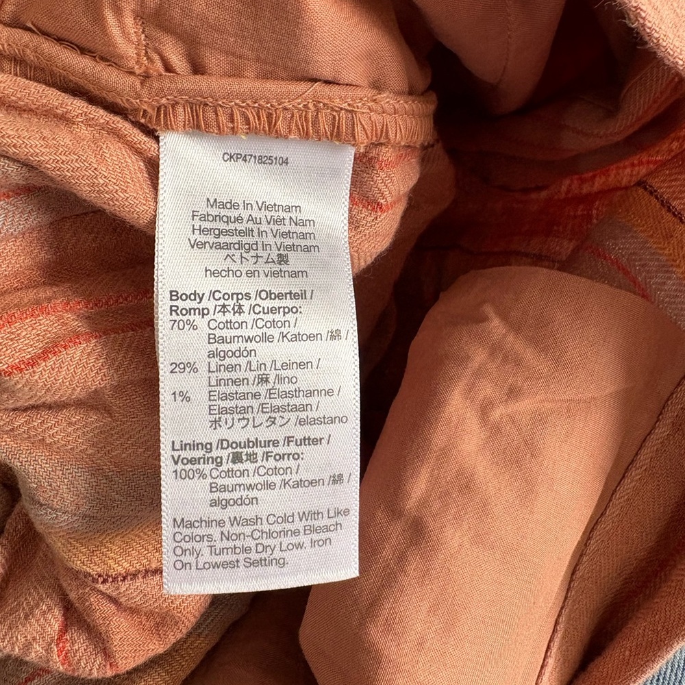 Madewell Clean Pull-On Shorts In Ground Clay Linen Cotton Blend Women Sz S EUC - Picture 5 of 5